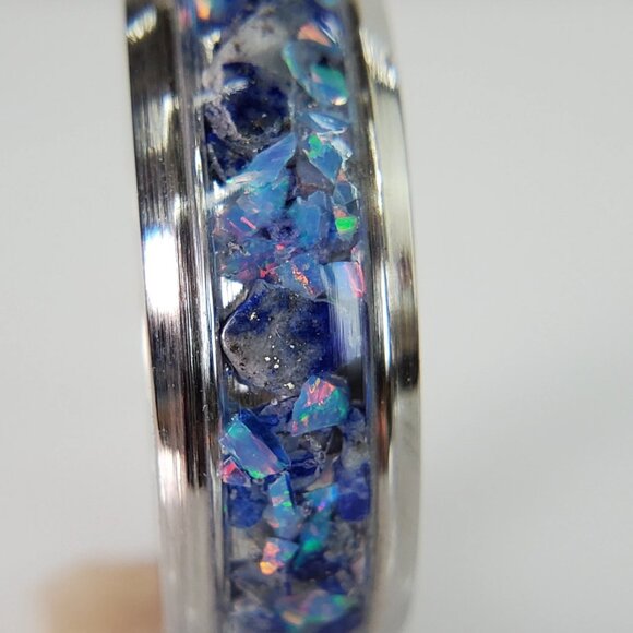 Lapis Lazuli & Blue Opal Ring - Picture 3 of 6